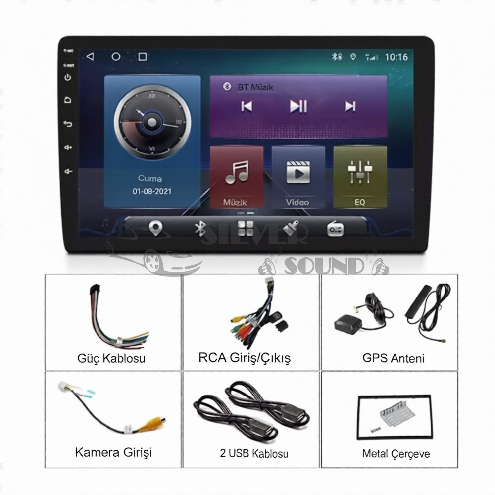 For-x 10 inç Carplay Androidauto Android Multimedya Sistemi MX-10.4T133