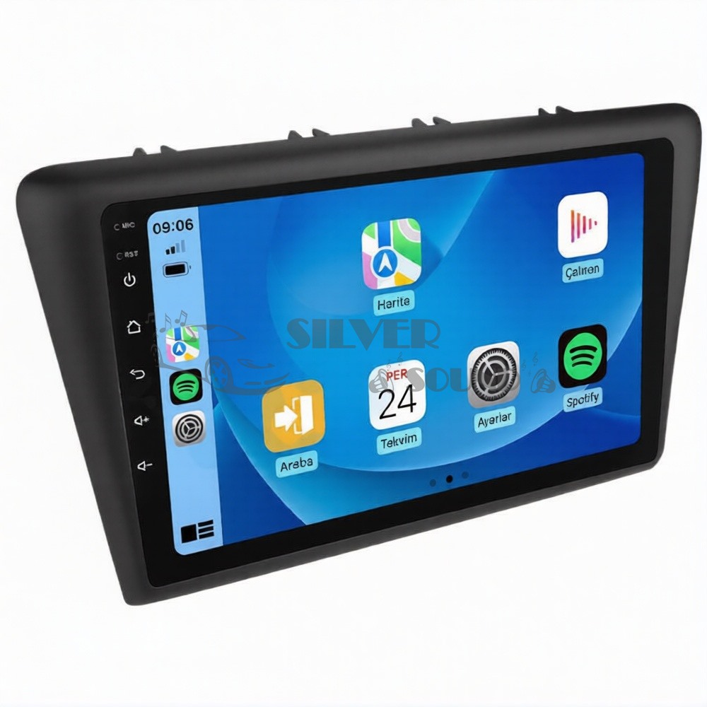 Skoda Rapid 9 inç Carplay Androidauto Android Multimedya Sistemi