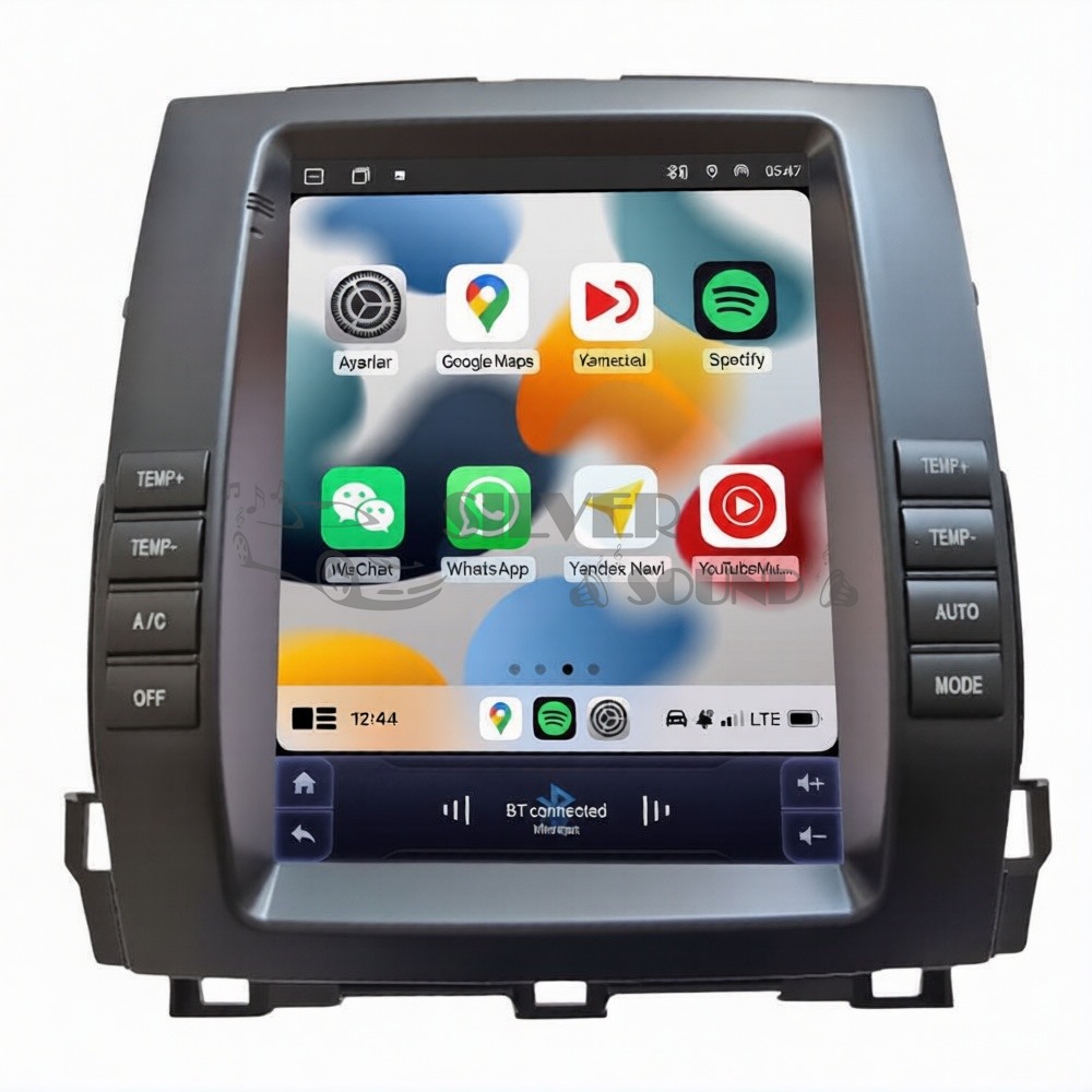 Toyota Land Cruiser Prado 120 9.7 inç Tesla Carplay Androidauto Android Multimedya Sistemi