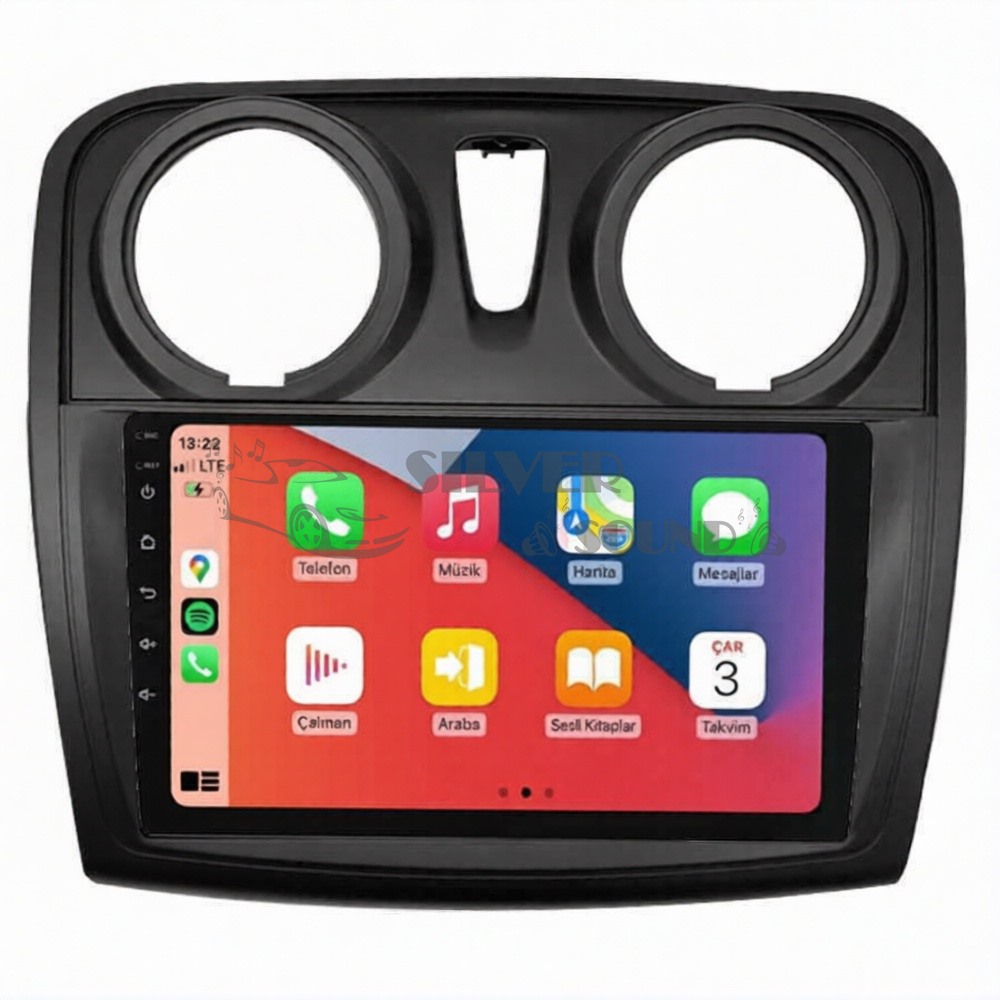 Dacia Sandero/Logan Mcv 9 inç Carplay Androidauto Android Multimedya Sistemi