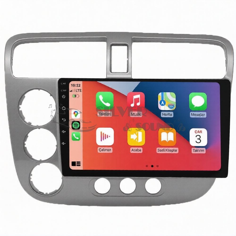 Honda Civic 9 İnç Carplay Androidauto Android Multimedya Sistemi
