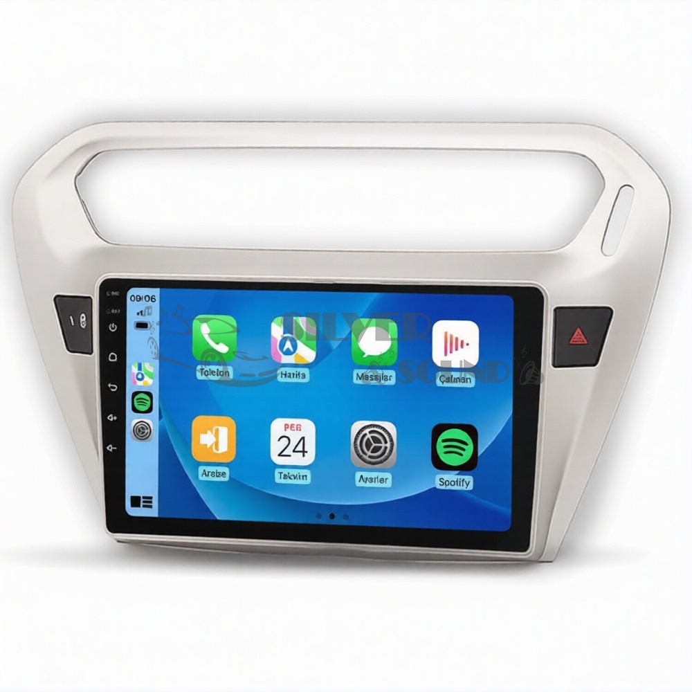 Citroen C-Elysse Peugeot 301 9 inç Carplay Androidauto Android Multimedya Sistemi