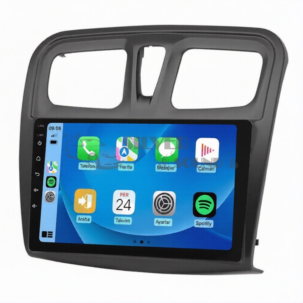 Dacia Logan Sandero 10.1 inç Carplay Androidauto Android Multimedya Sistemi