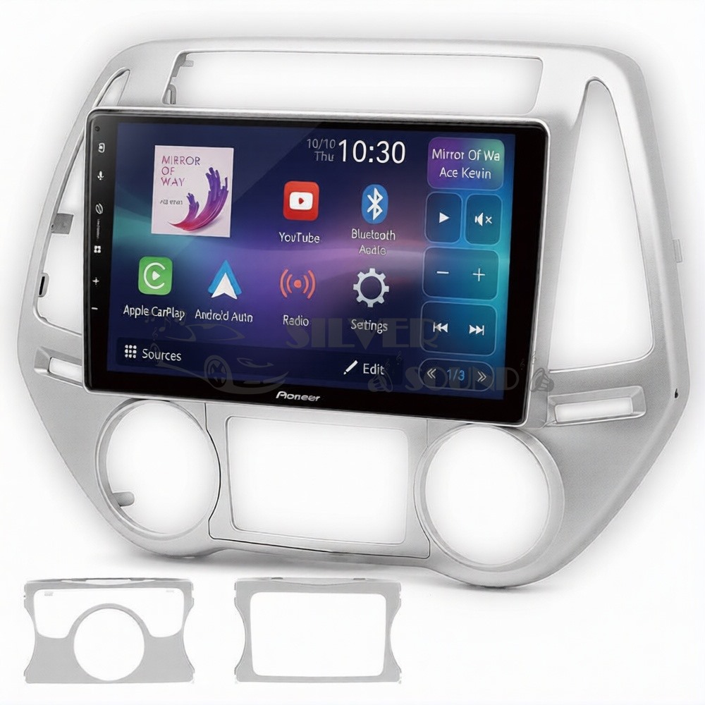 Pioneer PF97BT Hyundai i20 Dijital ve Analog Klima 9 inç Carplay Androidauto Multimedya Sistemi
