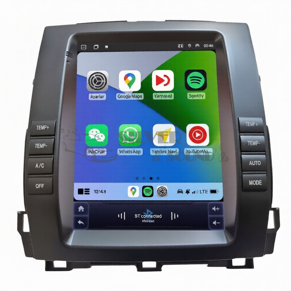 Toyota Land Cruiser Prado 120 9.7 inç Tesla Carplay Androidauto Android Multimedya Sistemi