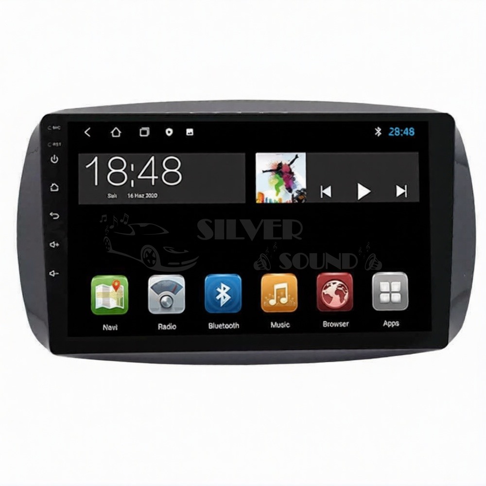 Smart Fortwo ForFour (453) 9 inç Android Navigasyon ve Multimedya Sistemi