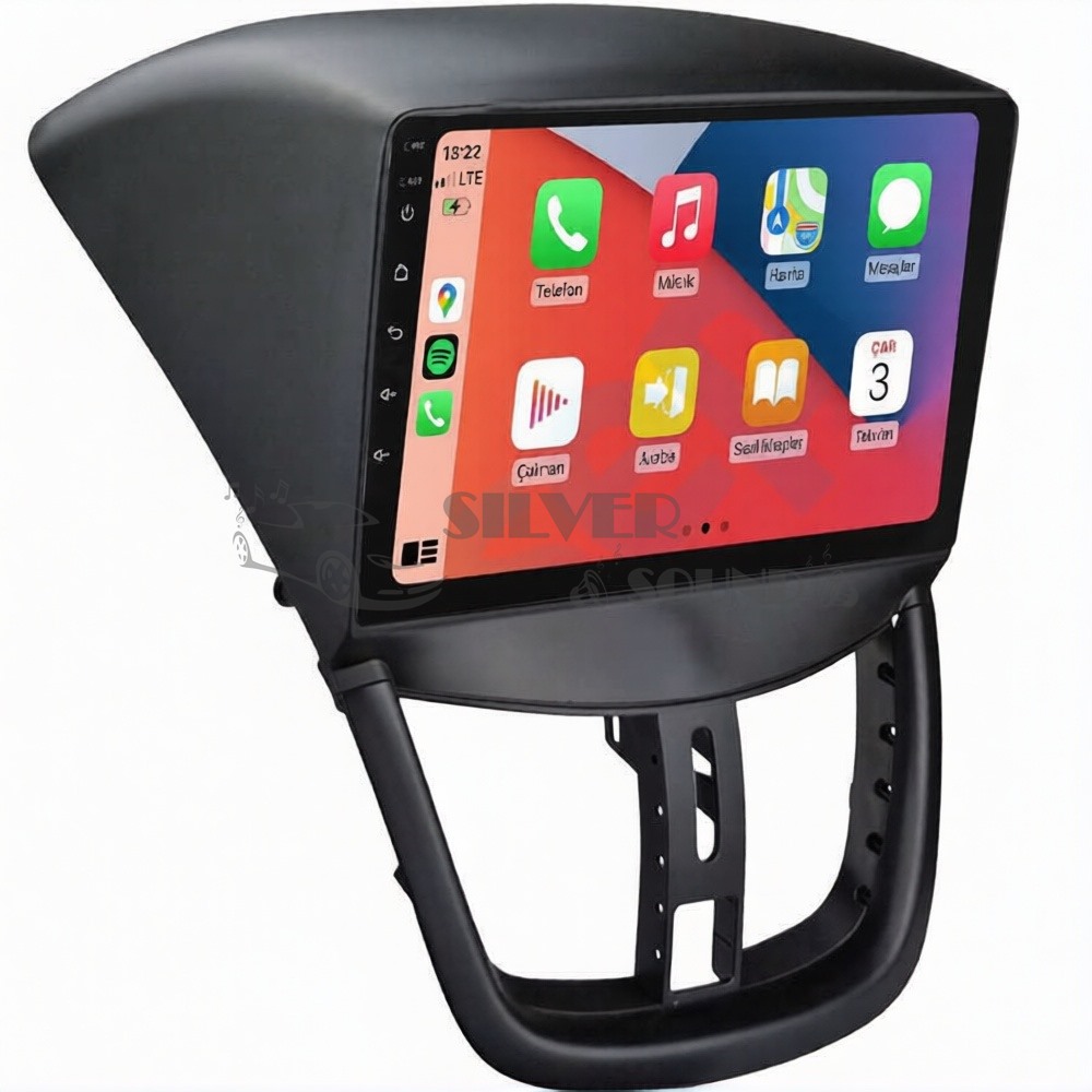 Peugeot 207 9 inç Carplay Androidauto Multimedya Sistemi