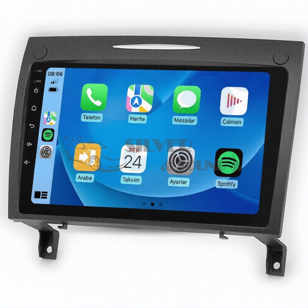 Mercedes SLK R171 9 inç Carplay Androidauto Android Multimedya Sistemi