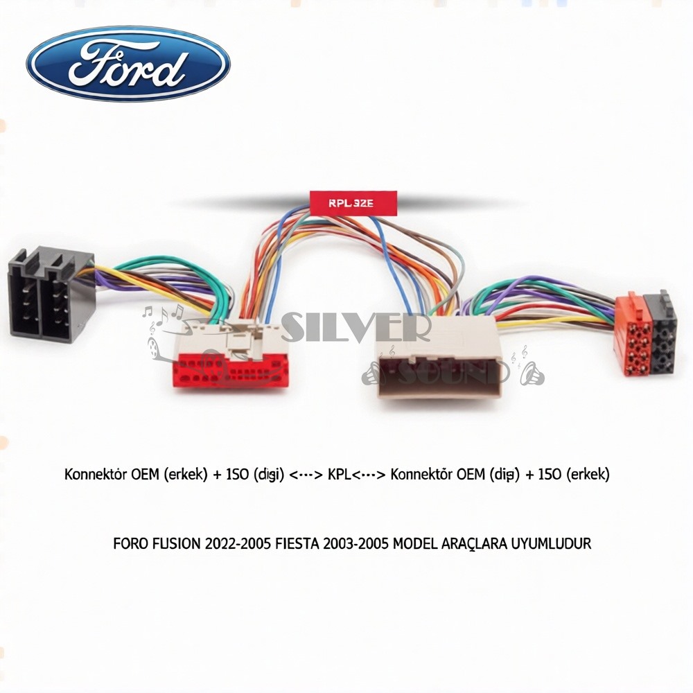 Ford Fiesta iSO T Kablo Dönüştürme Soketi 12-292